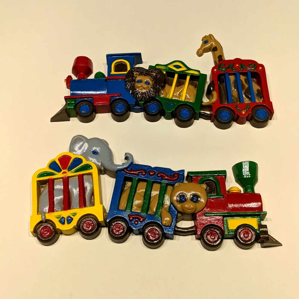 Burwood Circus Train theme set of 2 wall hangings
